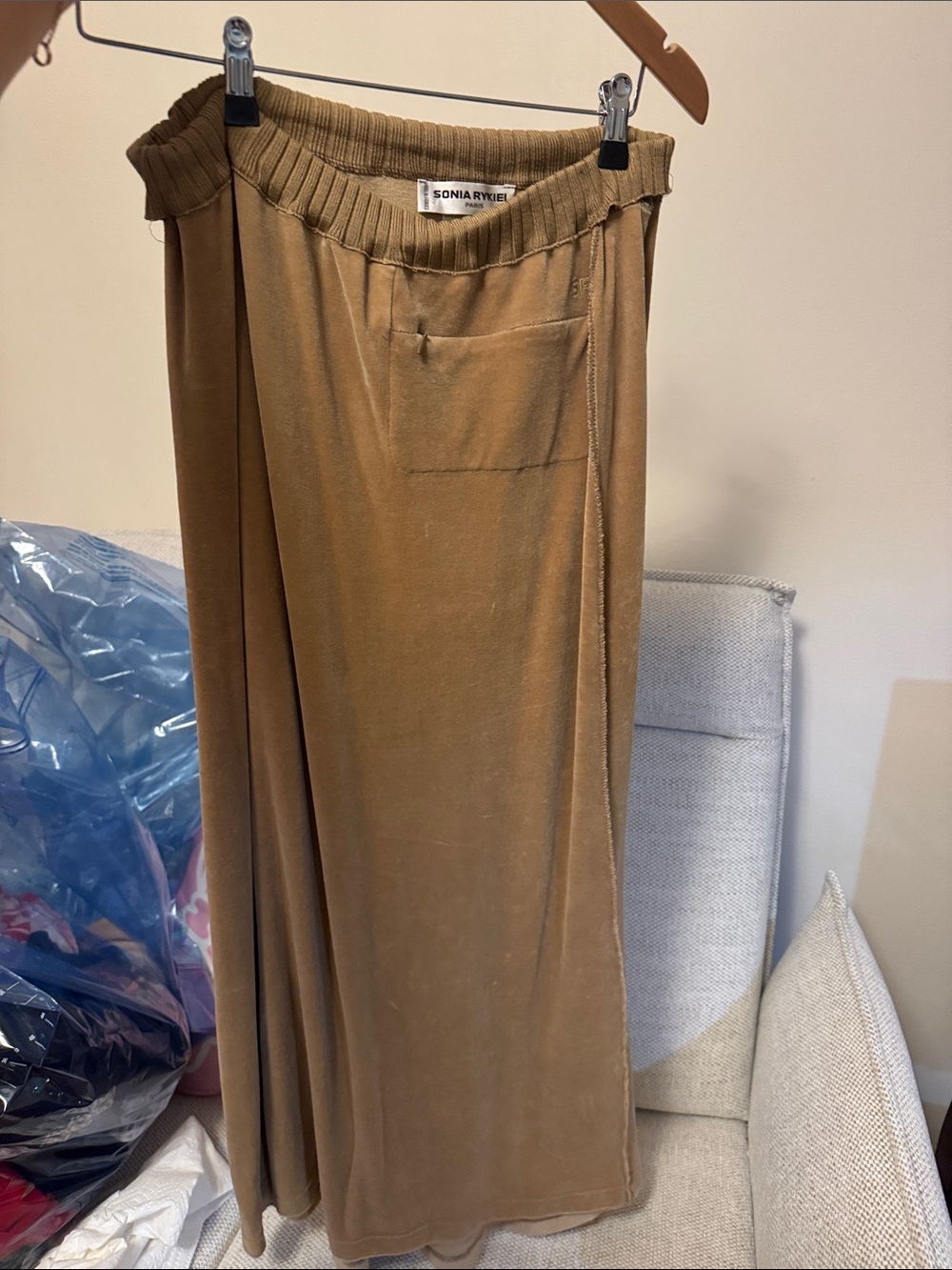 Sonia Rykiel woman’s  Brown velour skirt
